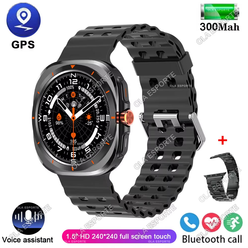 2025 New Watch 7 Ultra Smart Watch Men 1.52'' HD Display Sports Smartwatch GPS NFC Blood Oxygen Smartwatch Man Women for Android