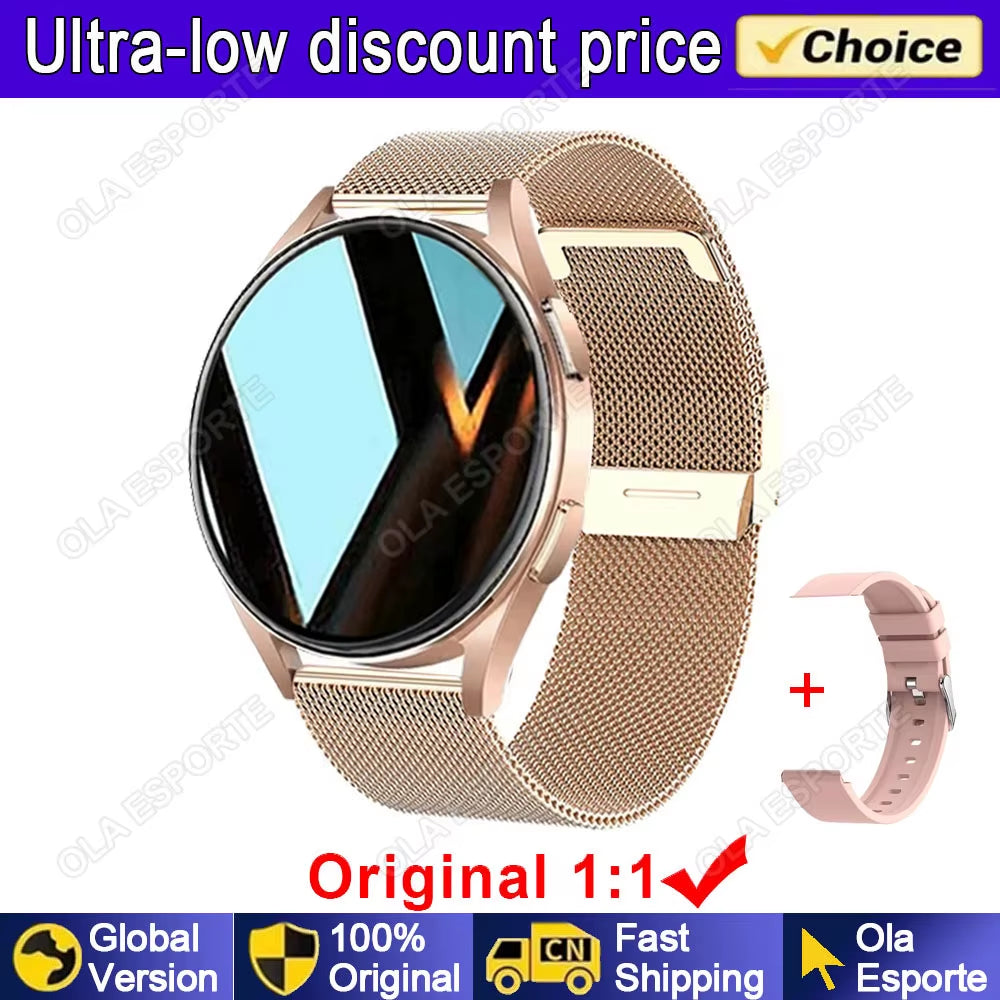 New for Samsung Watch 6 Galaxy Smart Watch 2024 BT Call Smartwatch Fitness Tracker Heart Rate Blood Oxygen Sleep Monitor Watches