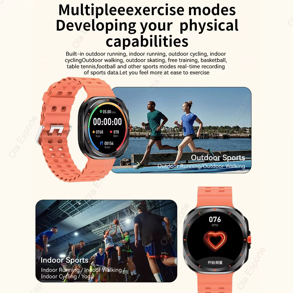 2025 New Watch 7 Ultra Smart Watch Men 1.52'' HD Display Sports Smartwatch GPS NFC Blood Oxygen Smartwatch Man Women for Android