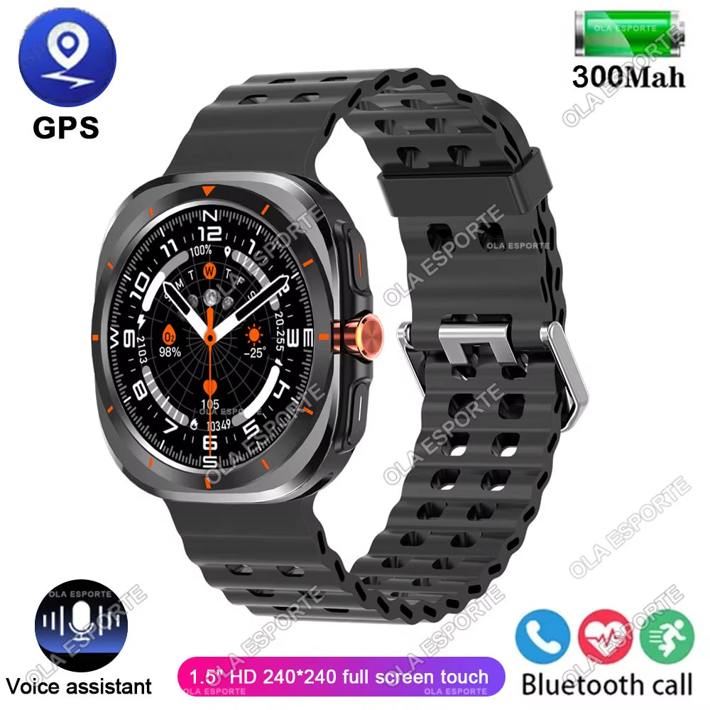 2025 New Watch 7 Ultra Smart Watch Men 1.52'' HD Display Sports Smartwatch GPS NFC Blood Oxygen Smartwatch Man Women for Android