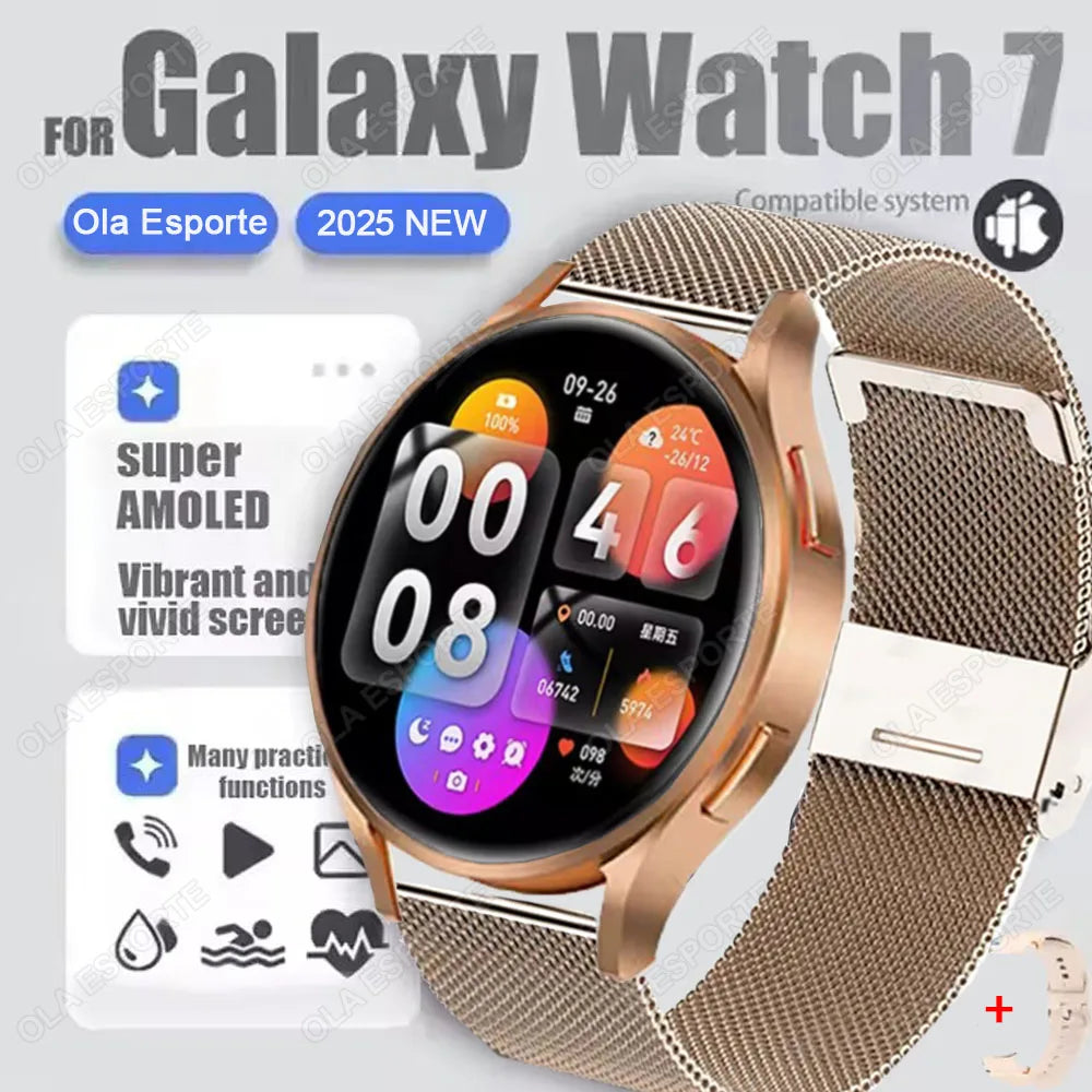 2025 for Samsung Smartwatch Galaxy Watch 7 Series GPS Tracking NFC Smart Watches Health Monitoring BT Call Smart Watch Men Women