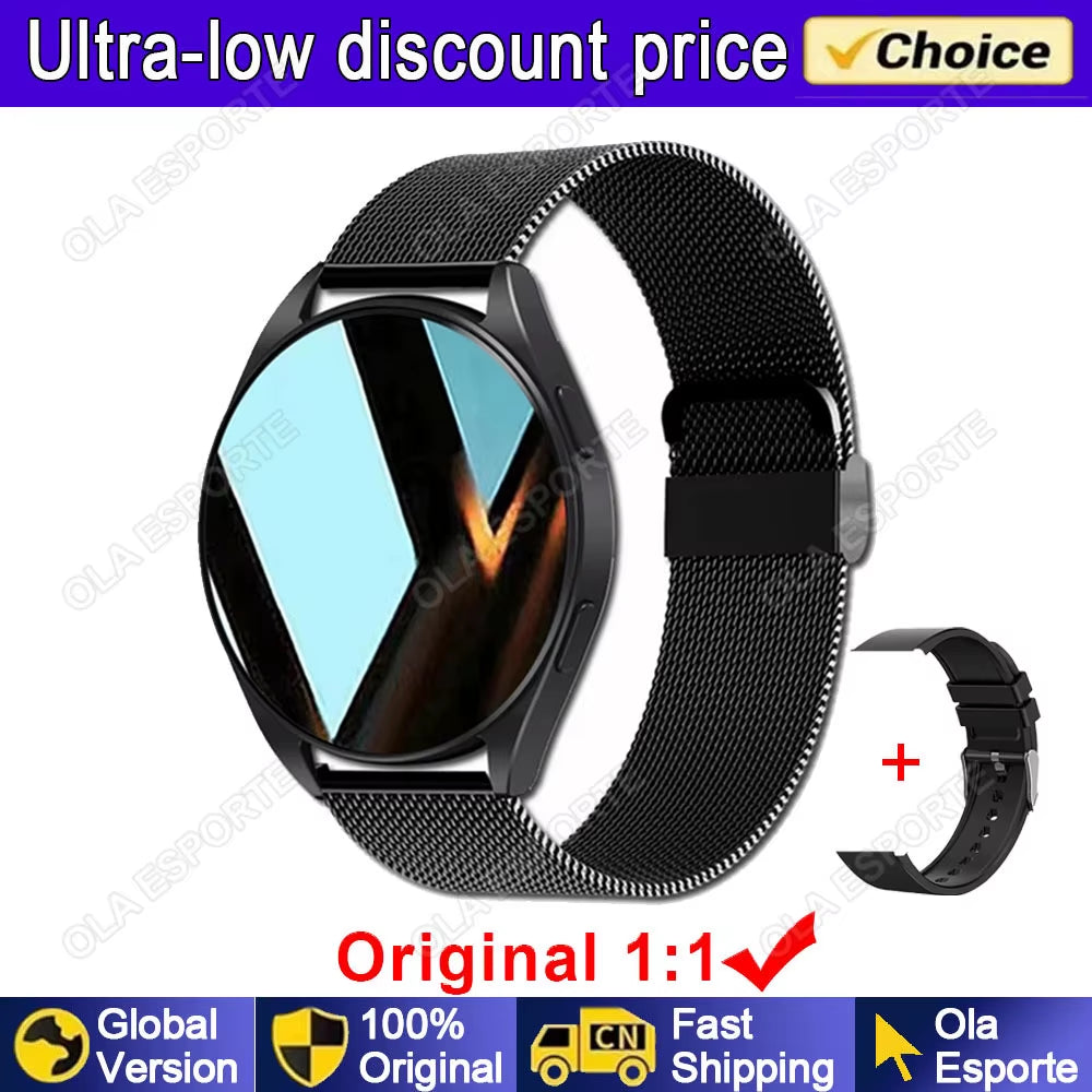 New for Samsung Watch 6 Galaxy Smart Watch 2024 BT Call Smartwatch Fitness Tracker Heart Rate Blood Oxygen Sleep Monitor Watches