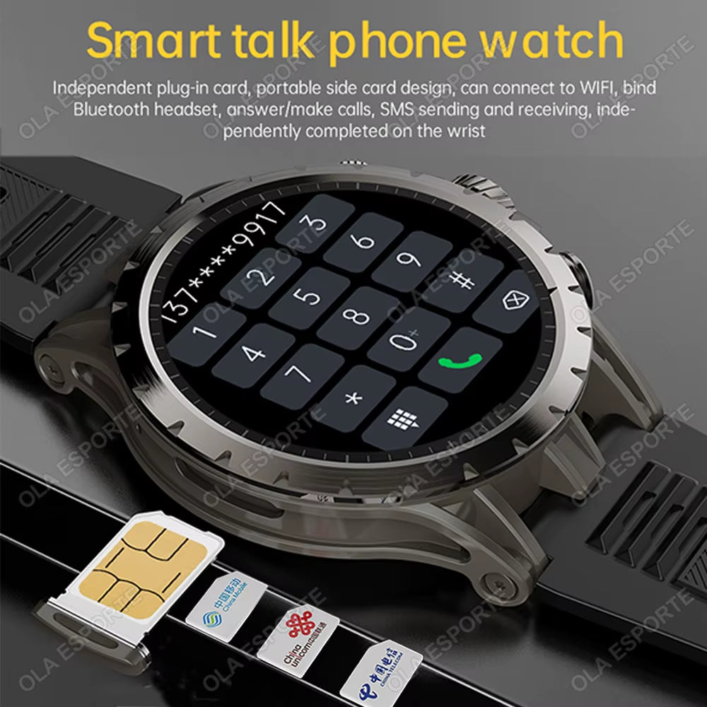 5G Full Netcom Android 9.0 4G Smartwatch Man 466*466 Amoled 1.43'' Screen Display GPS WIFI HD Video Calls 5MP Camera Smart Watch