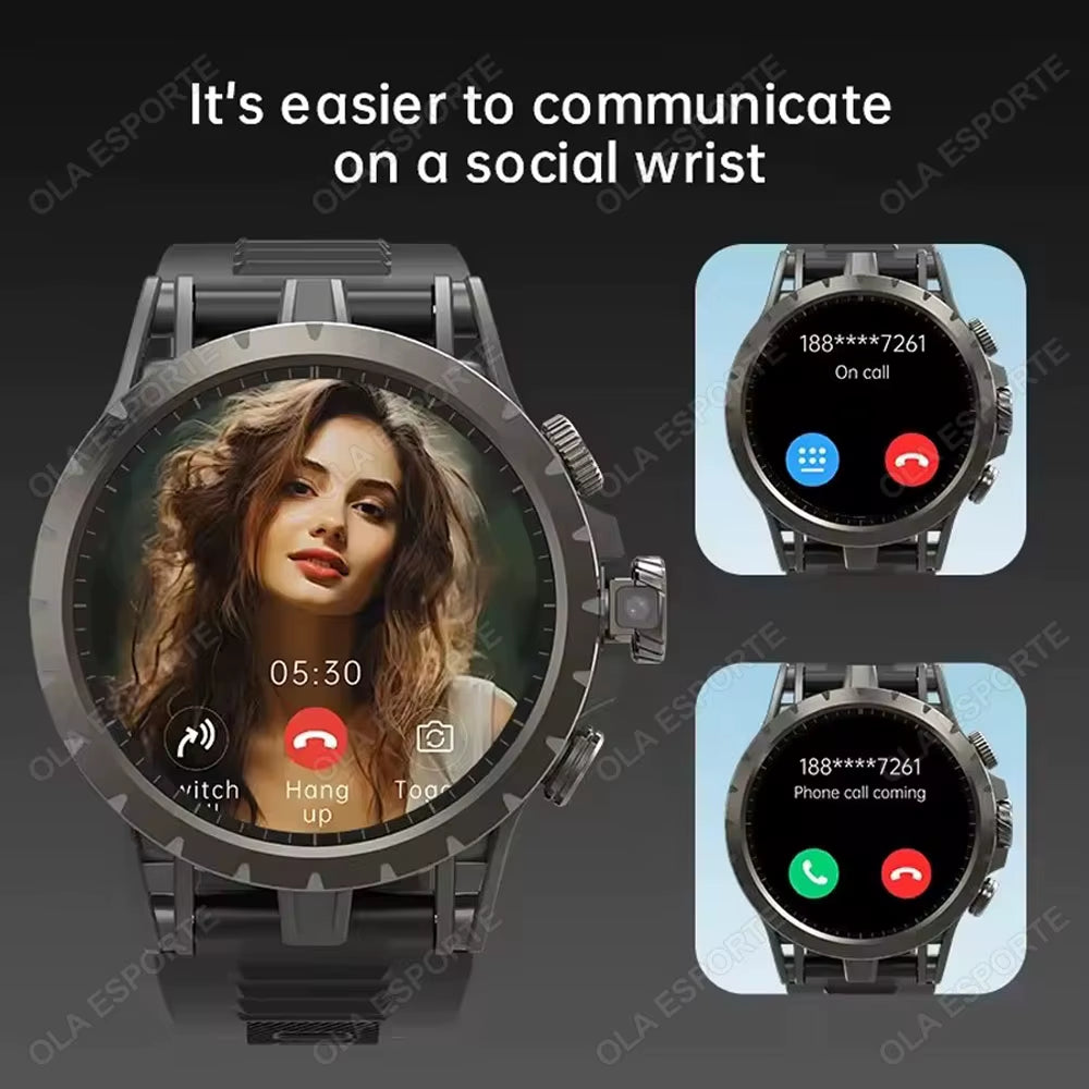 5G Full Netcom Android 9.0 4G Smartwatch Man 466*466 Amoled 1.43'' Screen Display GPS WIFI HD Video Calls 5MP Camera Smart Watch