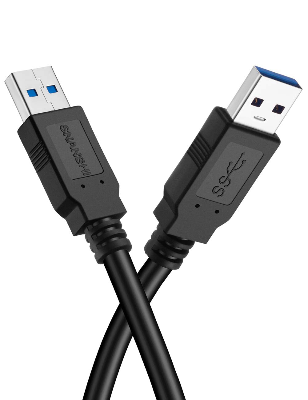 USB 3.0 Male to Male a to a 6FT Cable - Compatible with Hard Drive Enclosures, USB 3.0 Hub, DVD Player, Laptop Cooler