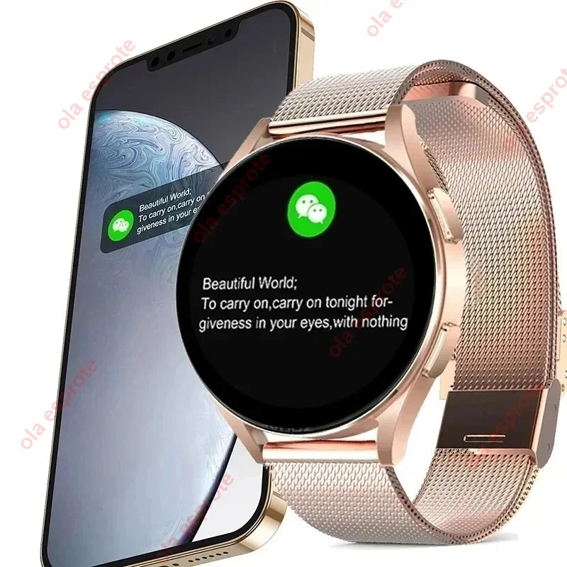 New Bluetooth Call Smart Watch Women Custom Dial Steel Watches Men Sports Fitness Tracker Heart Rate Smartwatch for Android IOS