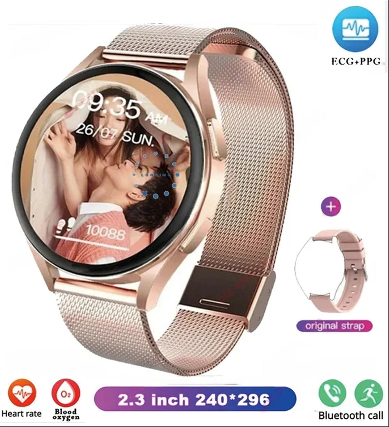 New Bluetooth Call Smart Watch Women Custom Dial Steel Watches Men Sports Fitness Tracker Heart Rate Smartwatch for Android IOS