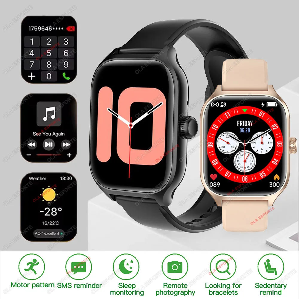Smart Watch GTS Men Women 1.83 Full Touch Screen Sports Fitness Watch Bluetooth Call Android Phone Digital Multidial Smartwatch