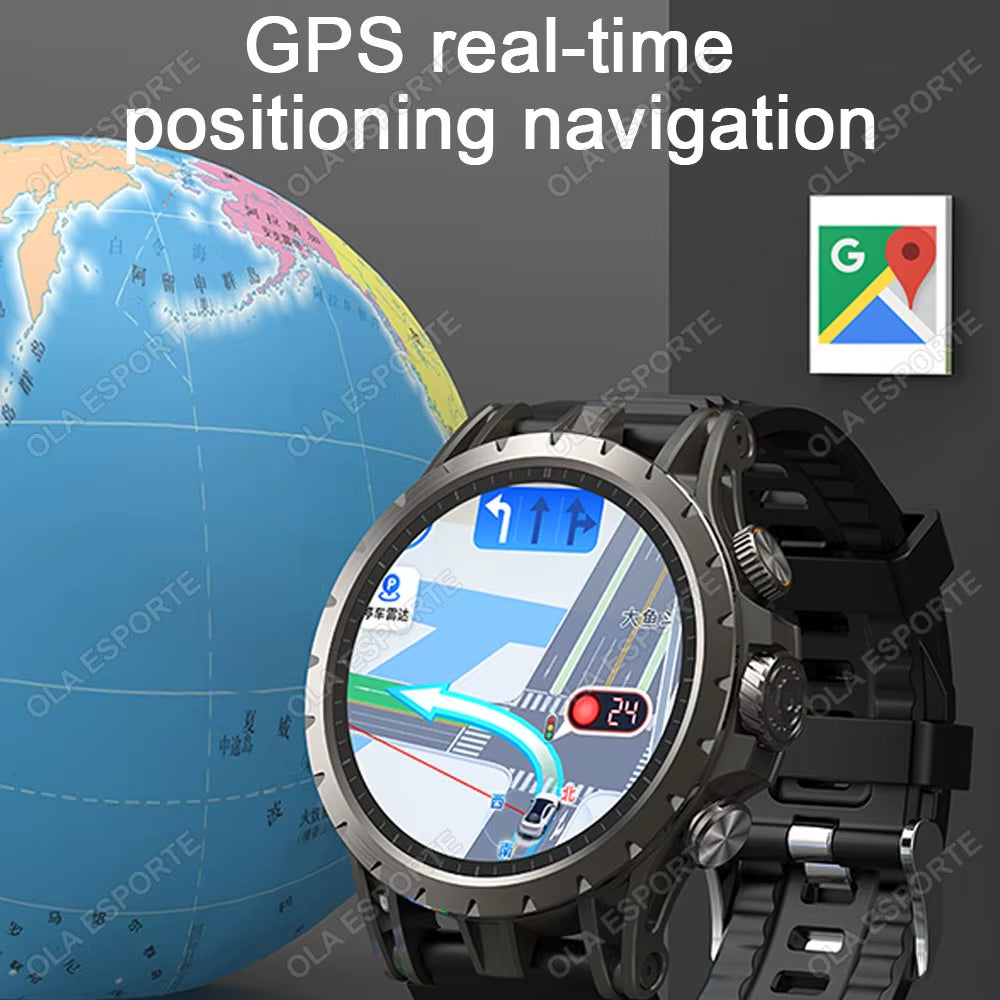 5G Full Netcom Android 9.0 4G Smartwatch Man 466*466 Amoled 1.43'' Screen Display GPS WIFI HD Video Calls 5MP Camera Smart Watch