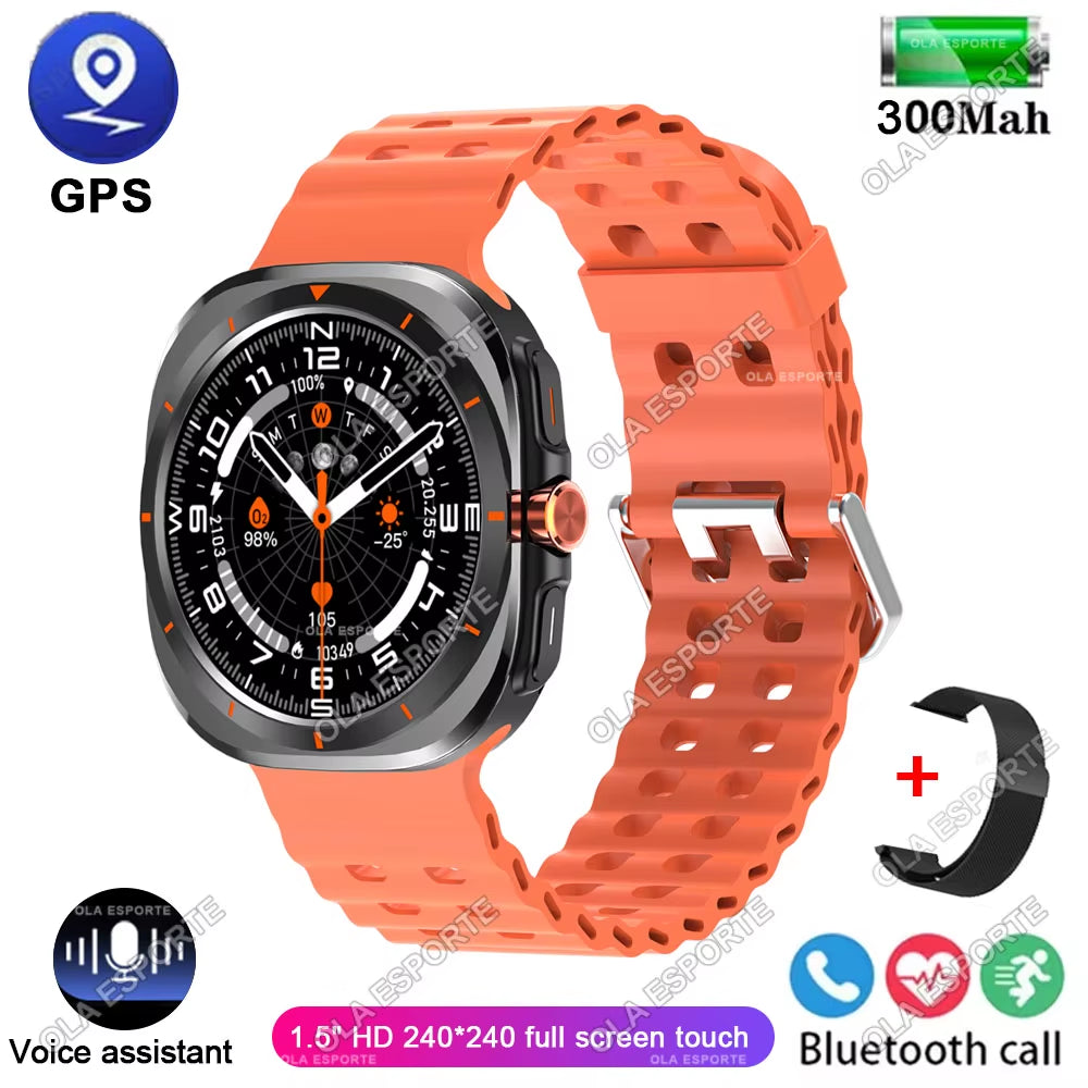 2025 New Watch 7 Ultra Smart Watch Men 1.52'' HD Display Sports Smartwatch GPS NFC Blood Oxygen Smartwatch Man Women for Android
