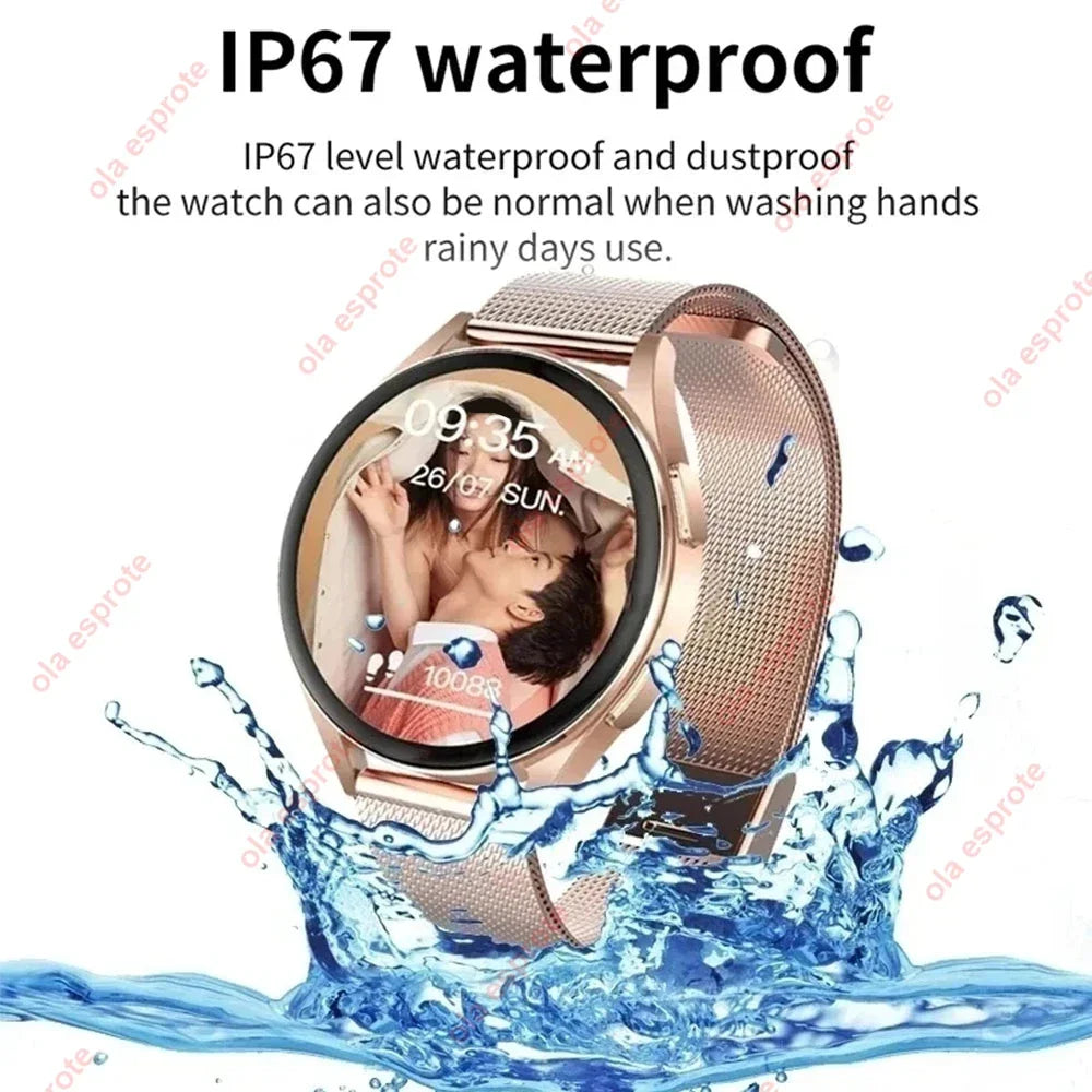 New Bluetooth Call Smart Watch Women Custom Dial Steel Watches Men Sports Fitness Tracker Heart Rate Smartwatch for Android IOS