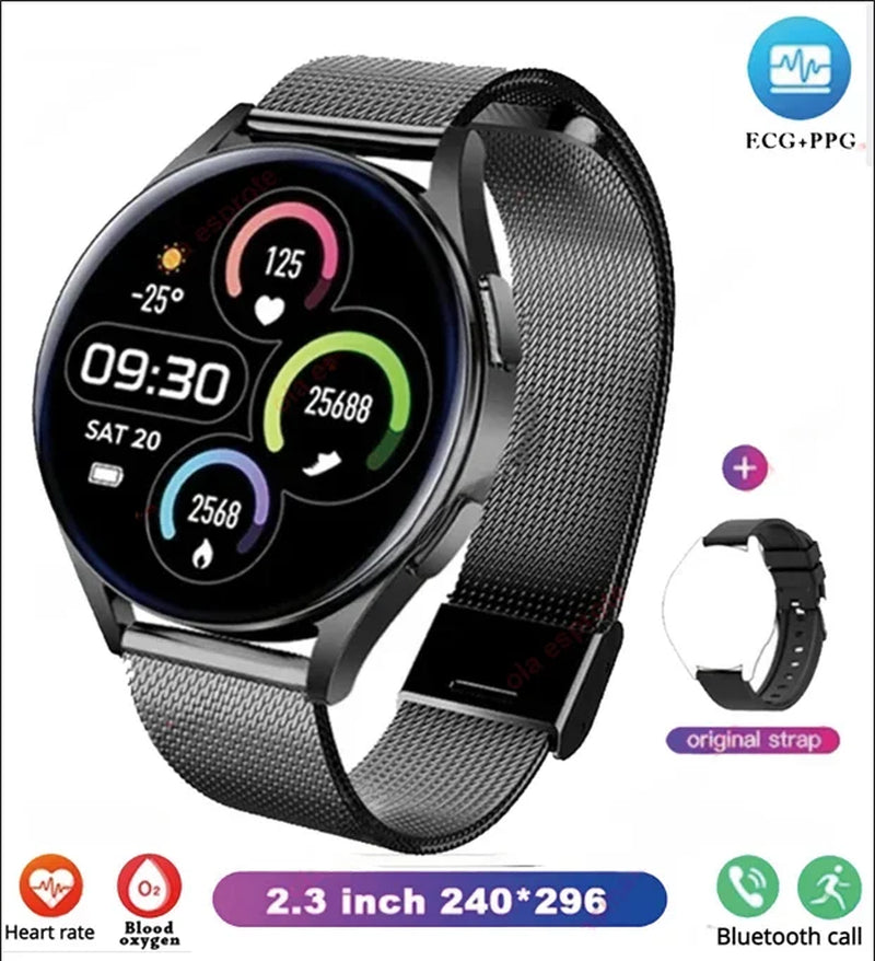 New Bluetooth Call Smart Watch Women Custom Dial Steel Watches Men Sports Fitness Tracker Heart Rate Smartwatch for Android IOS