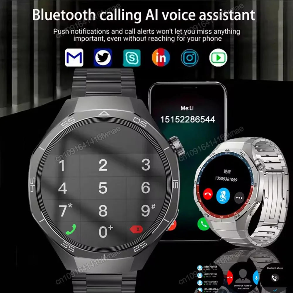 2025 New Watch GT5 Pro Smart Watch HD AMOLED Screen GPS Tracker Bluetooth Call Health Sport IP68 Waterproof Smartwatch Men Women