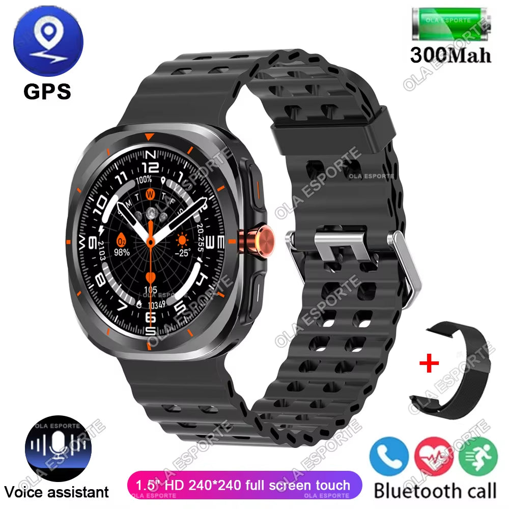 2025 New Watch 7 Ultra Smart Watch Men 1.52'' HD Display Sports Smartwatch GPS NFC Blood Oxygen Smartwatch Man Women for Android