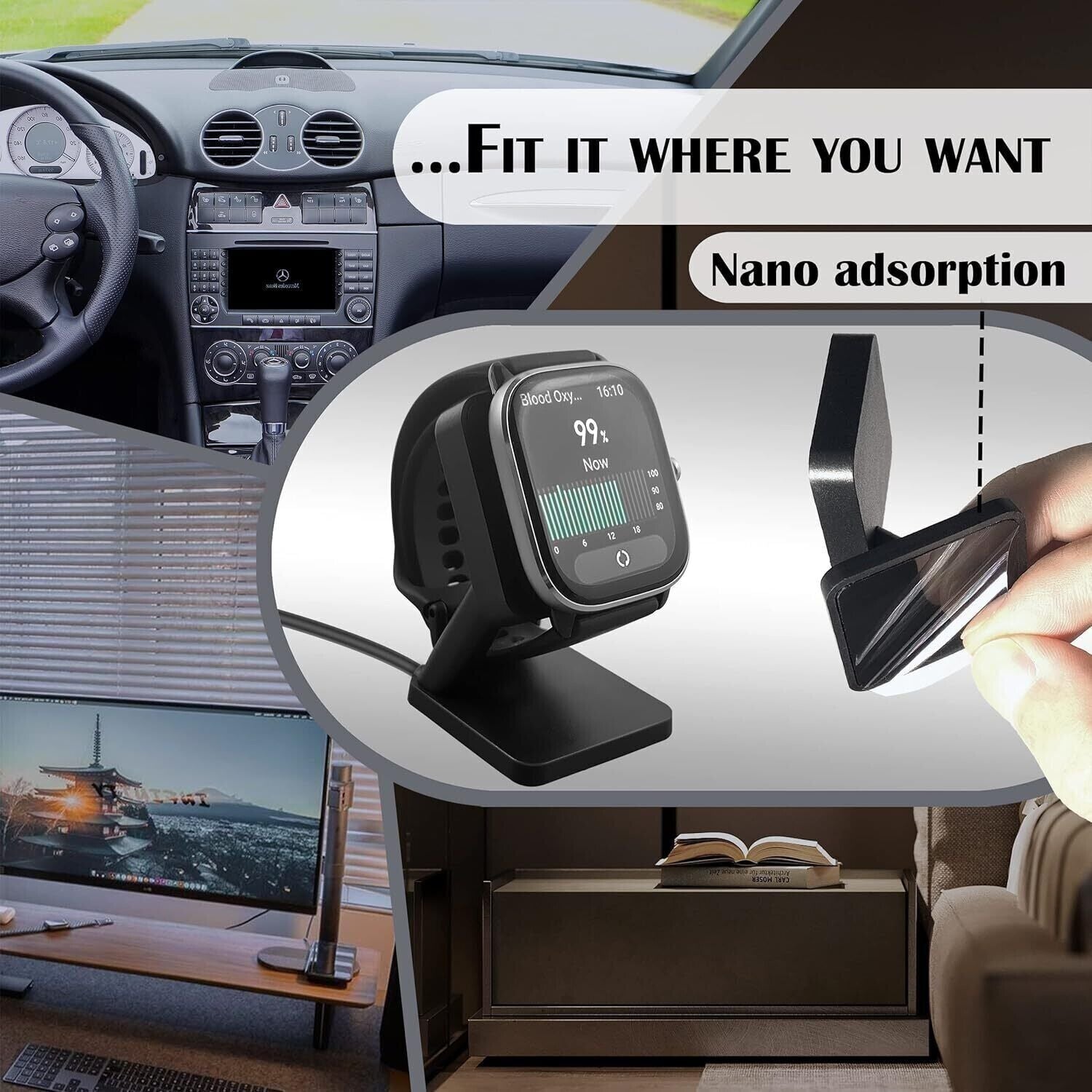 Magnetic Replacement Charger Dock Compatible with Amazfit Gts 4 Mini & Amazfit