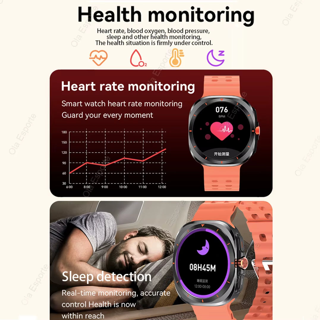 2025 New Watch 7 Ultra Smart Watch Men 1.52'' HD Display Sports Smartwatch GPS NFC Blood Oxygen Smartwatch Man Women for Android